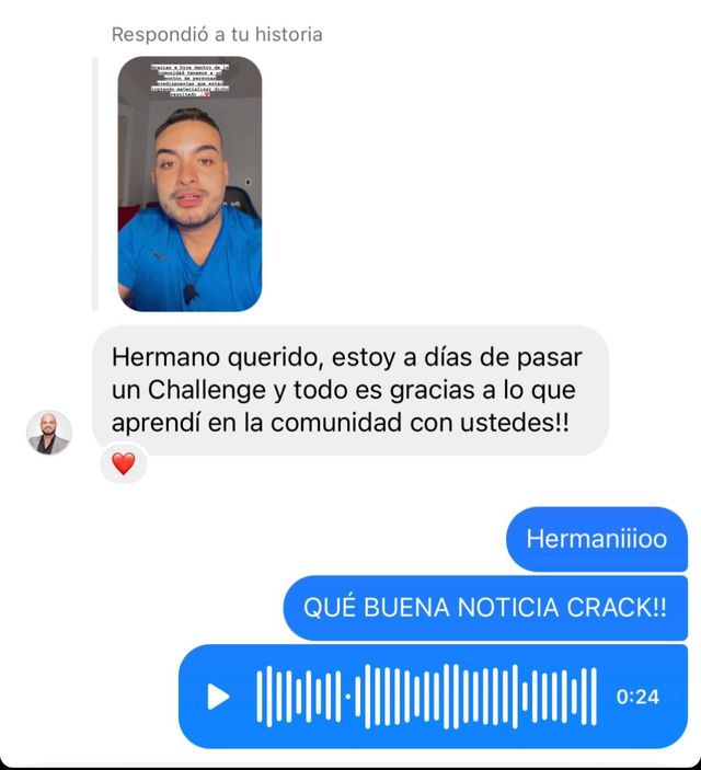 Alumno a días de pasar su challenge