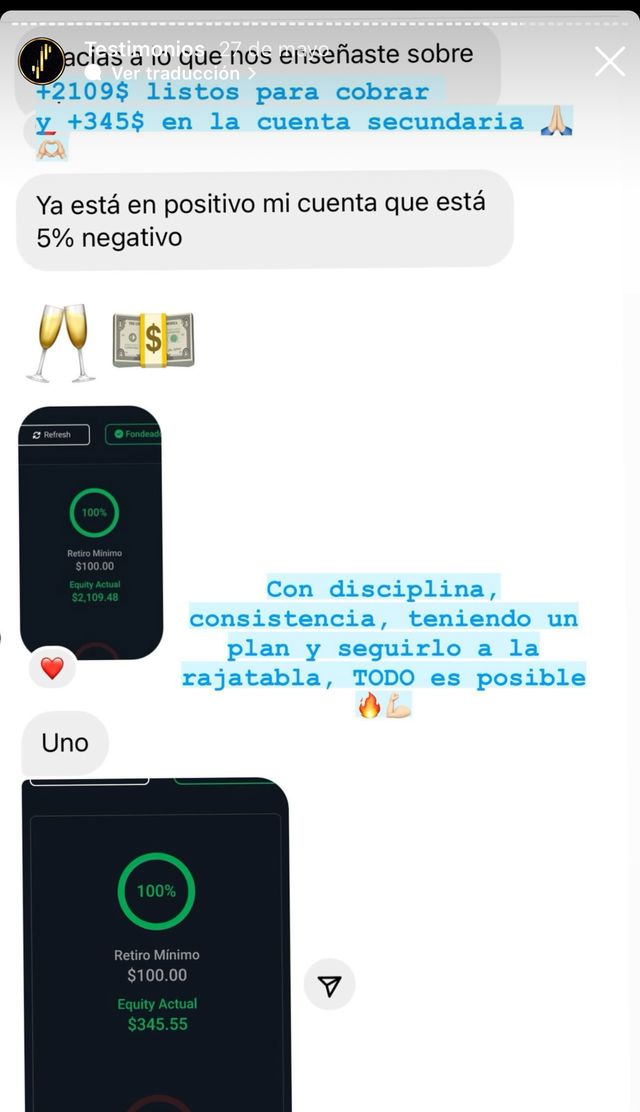 Retiro de +2.109$ listo para cobrar más 345$ en la cuenta secundaria