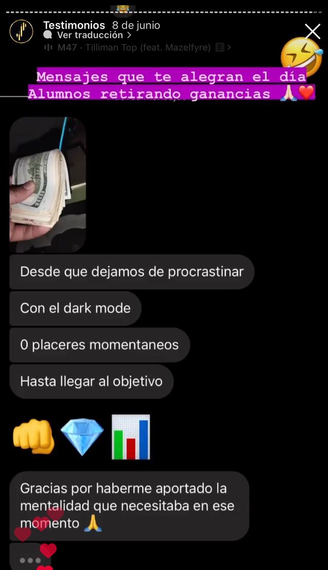 Alumnos retirando ganancias